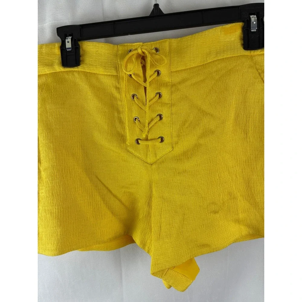 Veronica Beard Lulu Yellow Lace Up High Waisted Shorts Size 4 18032036271 NEW - Picture 5 of 9